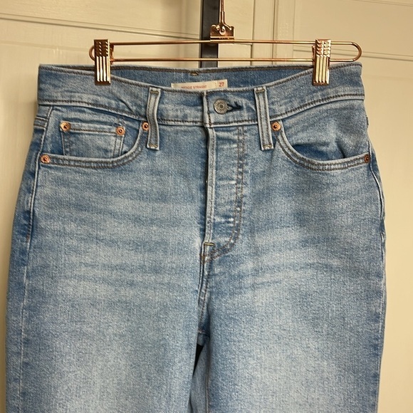 Levi Strauss & Co Women’s “Wedgie Straight” High Rise Patchwork Jeans Size 27 - Picture 2 of 14